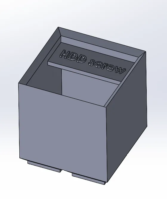 CAD render of a parametric organizer frame