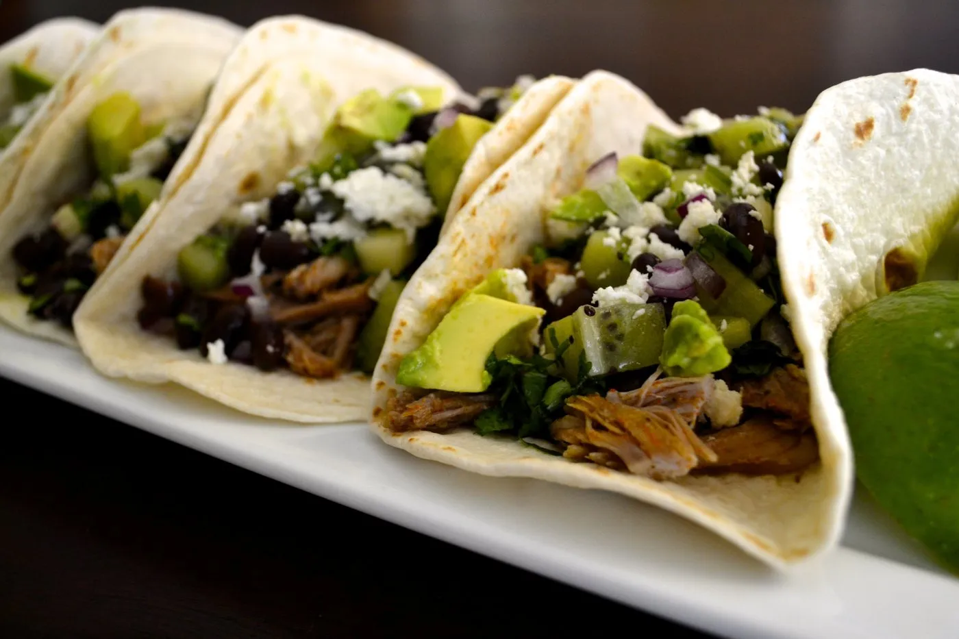 A plate of tacos